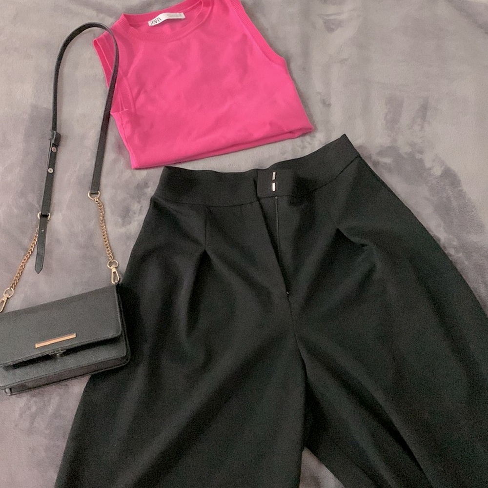 Palazzo wide legged pants in black from Zara size small